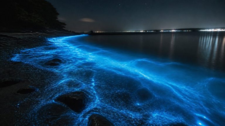 bioluminescent algae